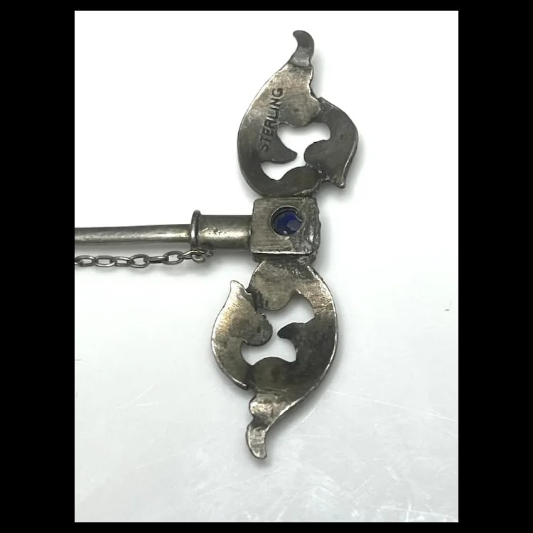 Vintage Sterling Silver Sword Stickpin - 9