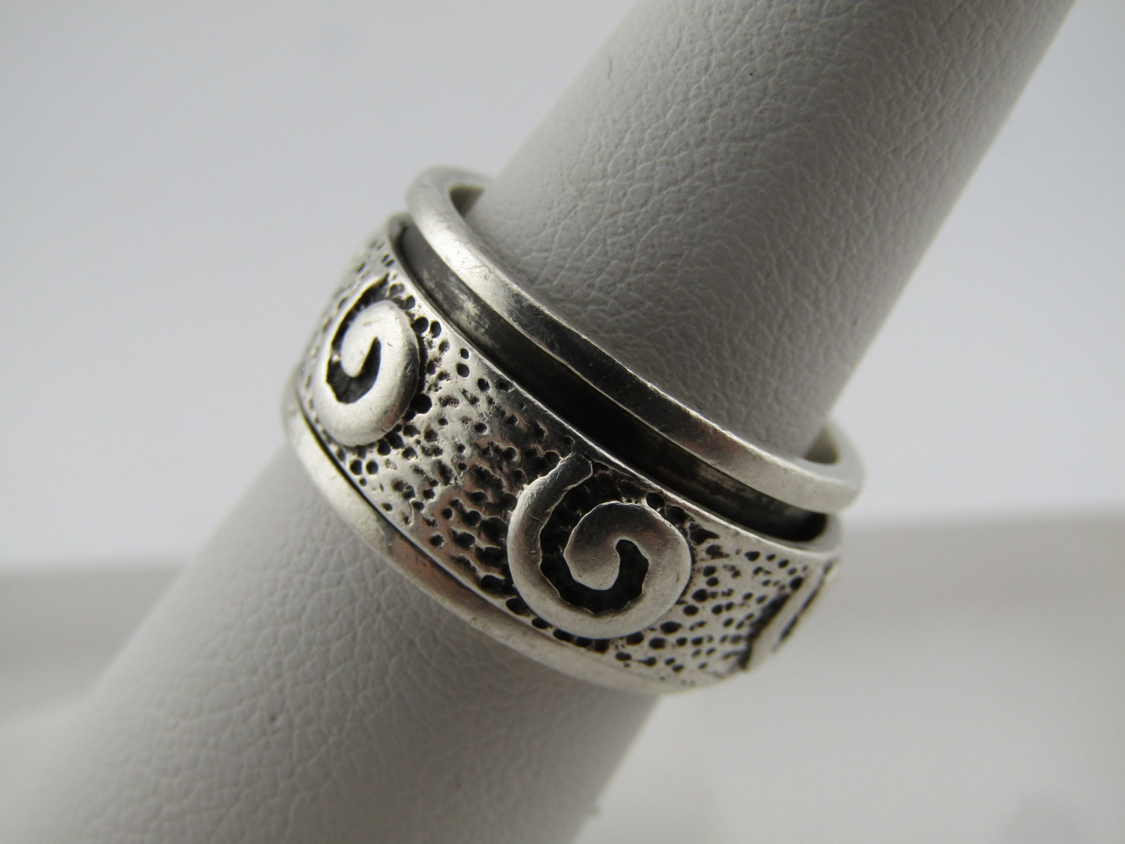 Silpada Sterling Spinner Ring, Coils, 10mm, Sz. 7, 1990's-2000 - 2