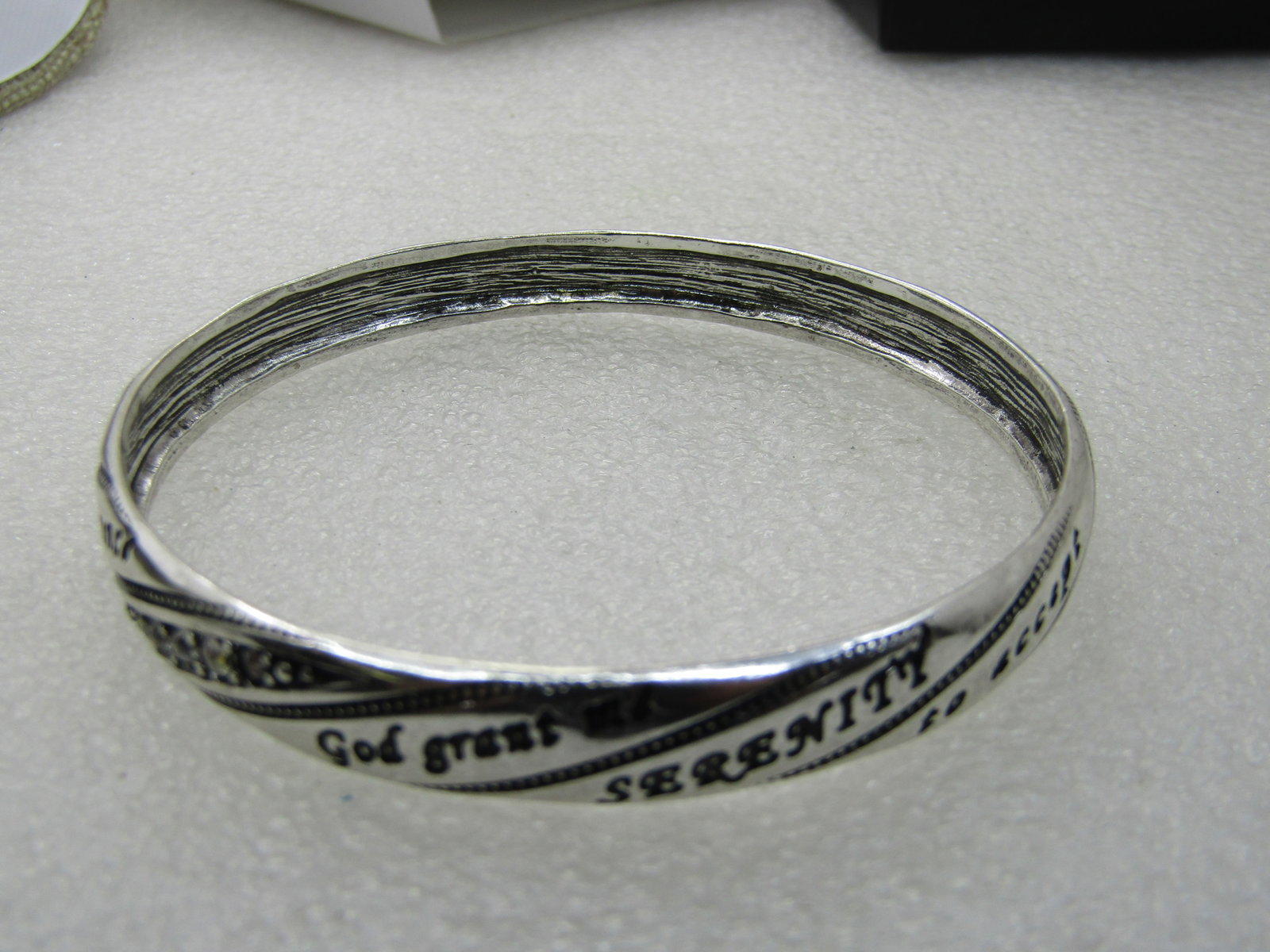 Avon Engraved Serenity Prayer Bangle Bracelet, 8.25" 2.75" Opening - 4