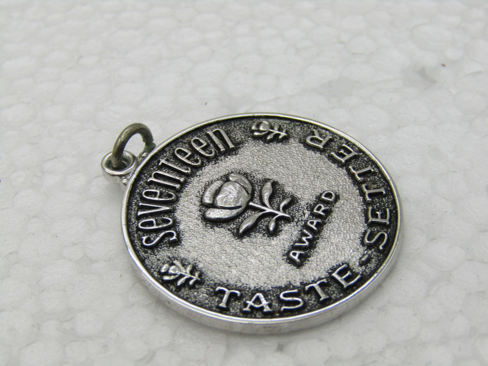 Vintage Sterling Silver Seventeen Taste Setter Award Medallion, 11.50 gr. 1-1/8" - 2