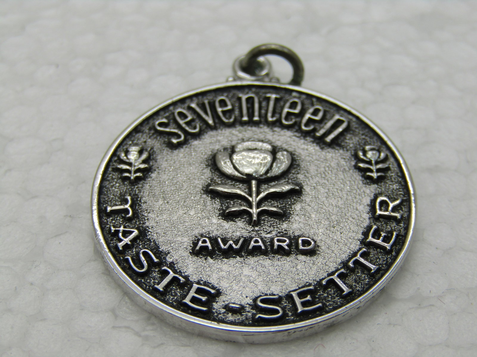 Vintage Sterling Silver Seventeen Taste Setter Award Medallion, 11.50 gr. 1-1/8" - 3