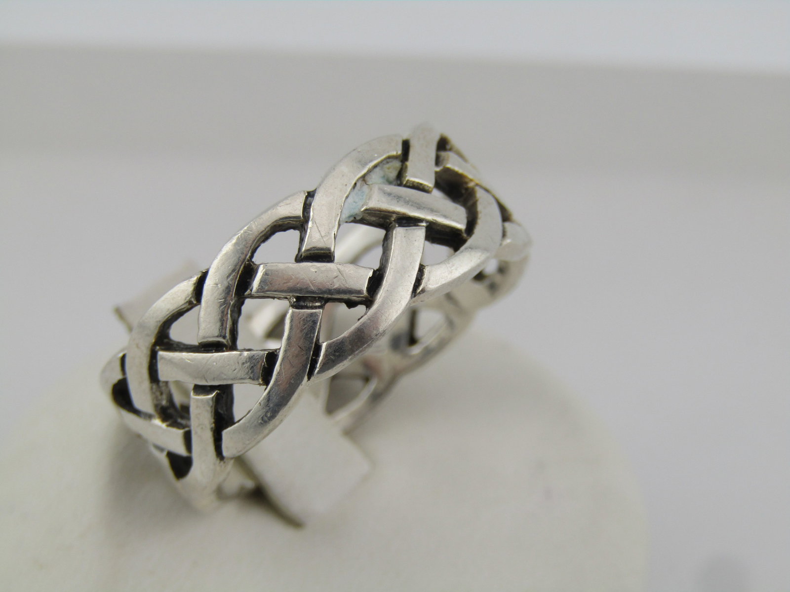 Vintage Sterling Wide Celtic Knot Ring, Sz. 12.25, 1970's-1980's, Men's/Unisex - 2