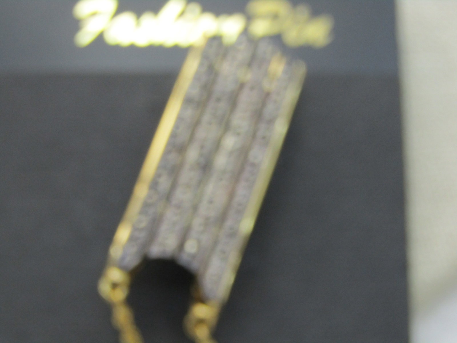 Vintage Sled with Chain Handle Brooch, Faux Marcasite - 4