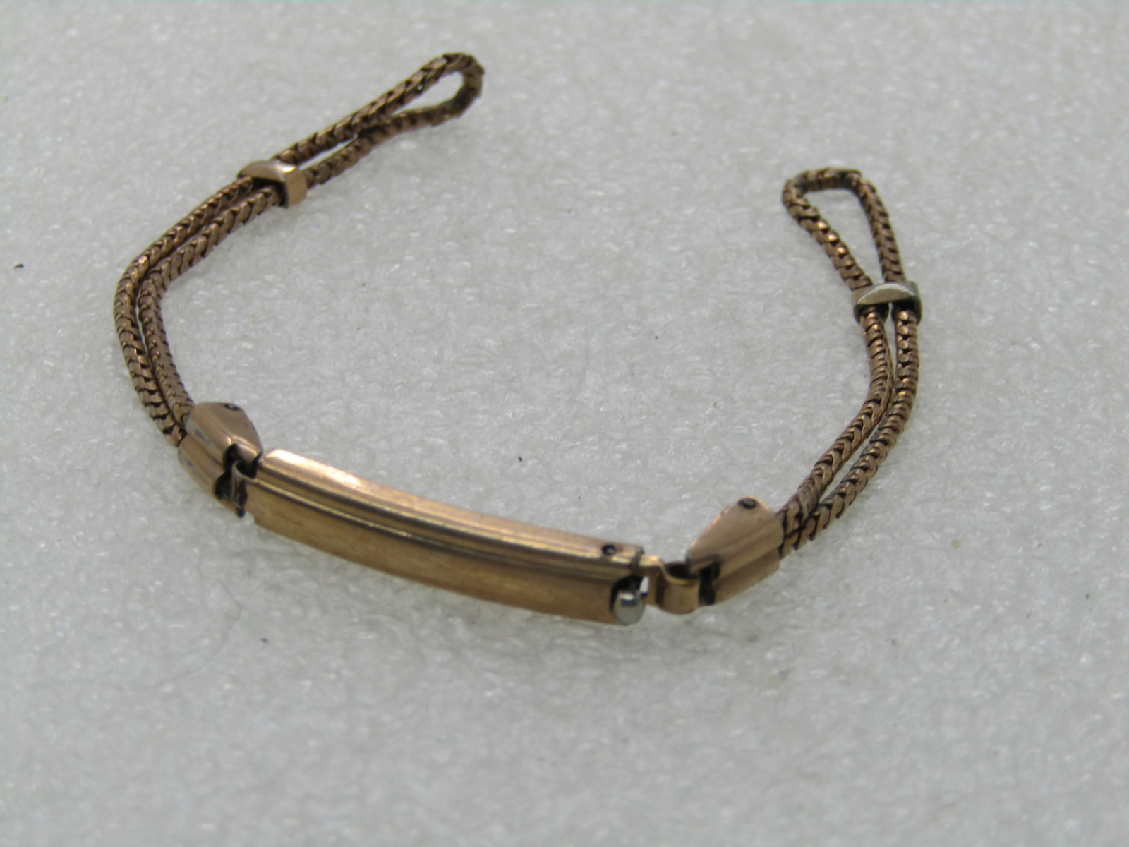 Vintage 12kt GF and .800 Sterling Watch Band, Women's Bracelet Style, Signed JB - 2
