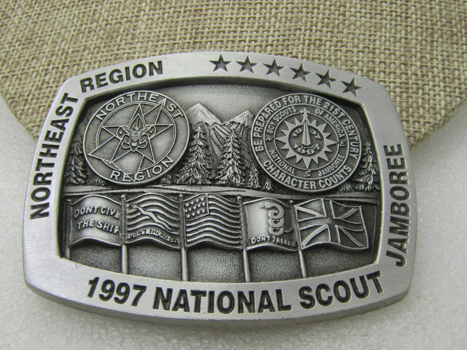 1997 BSA National Scout Jamboree Pewter Belt Buckle, No. 176 - 2