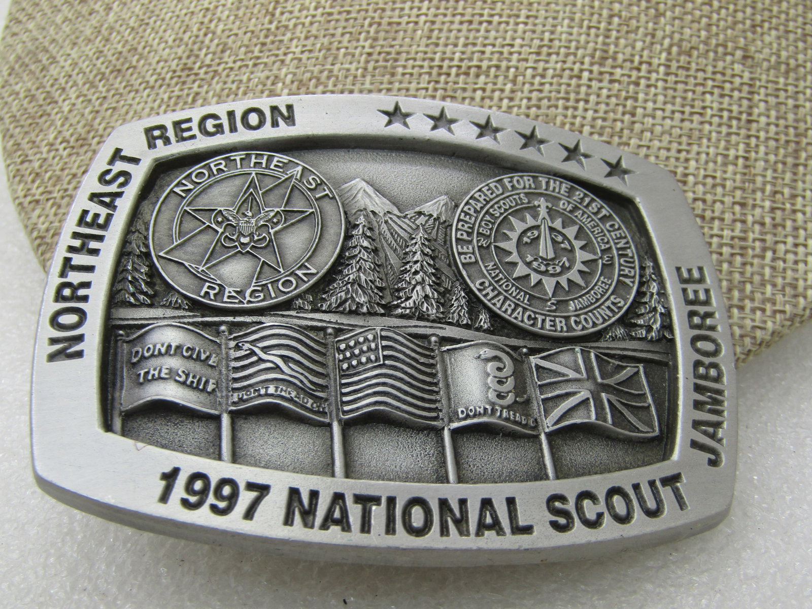 1997 BSA National Scout Jamboree Pewter Belt Buckle, No. 176 - 3