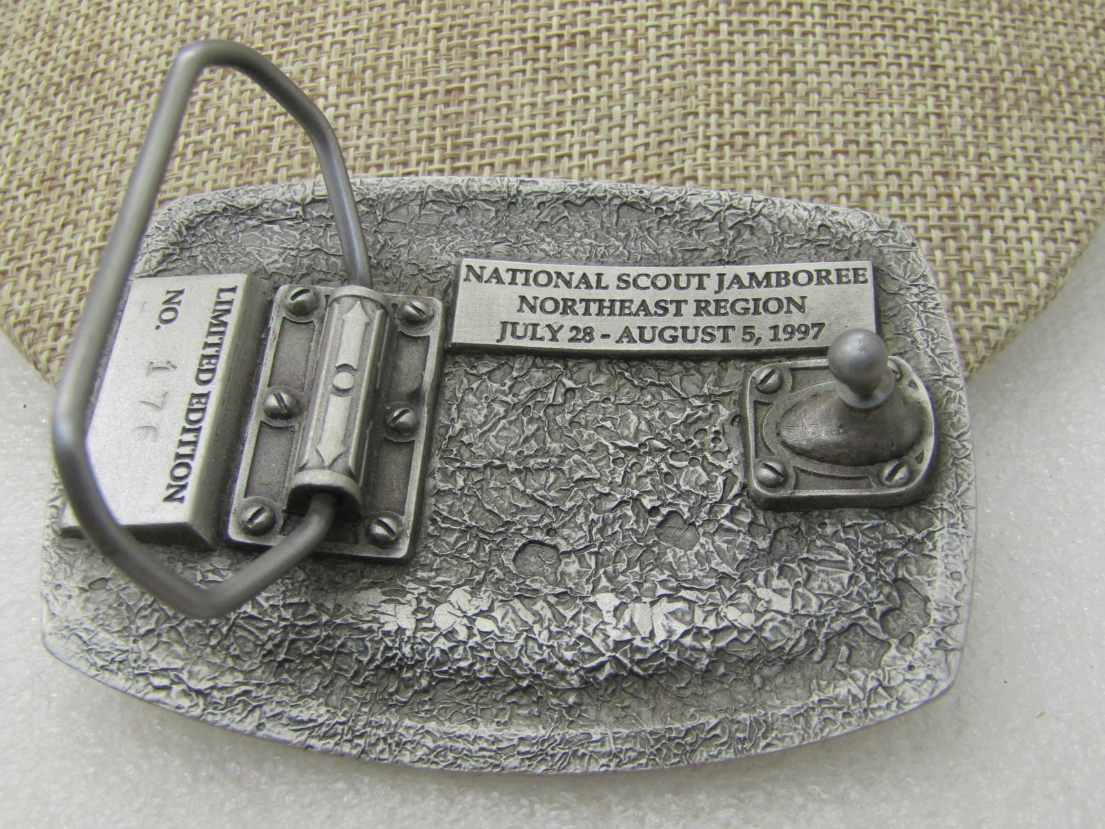 1997 BSA National Scout Jamboree Pewter Belt Buckle, No. 176 - 4