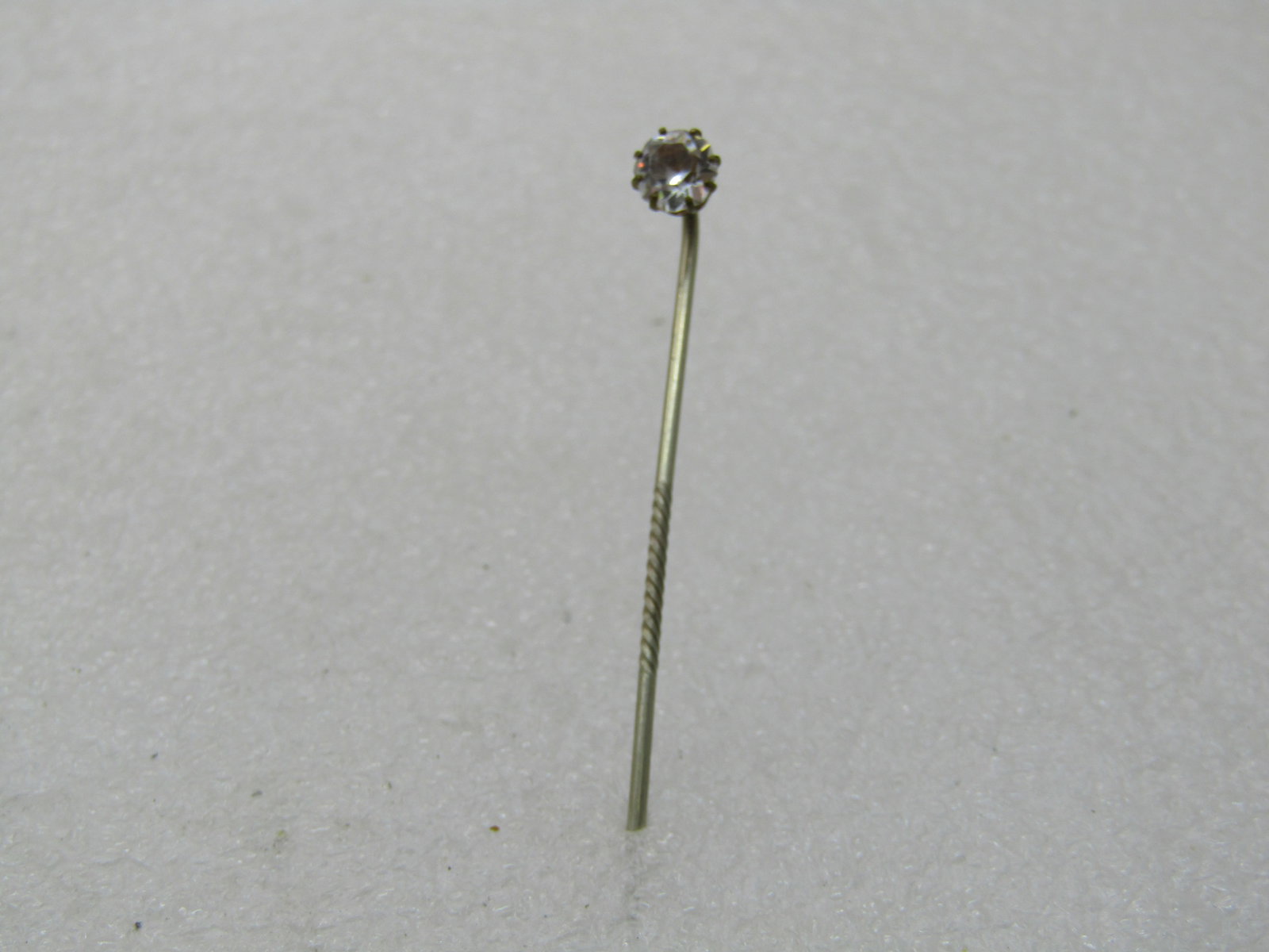 Vintage Gold Plated Paste Stick Pin, 1920's-1930's, 2", Unisex. - 3