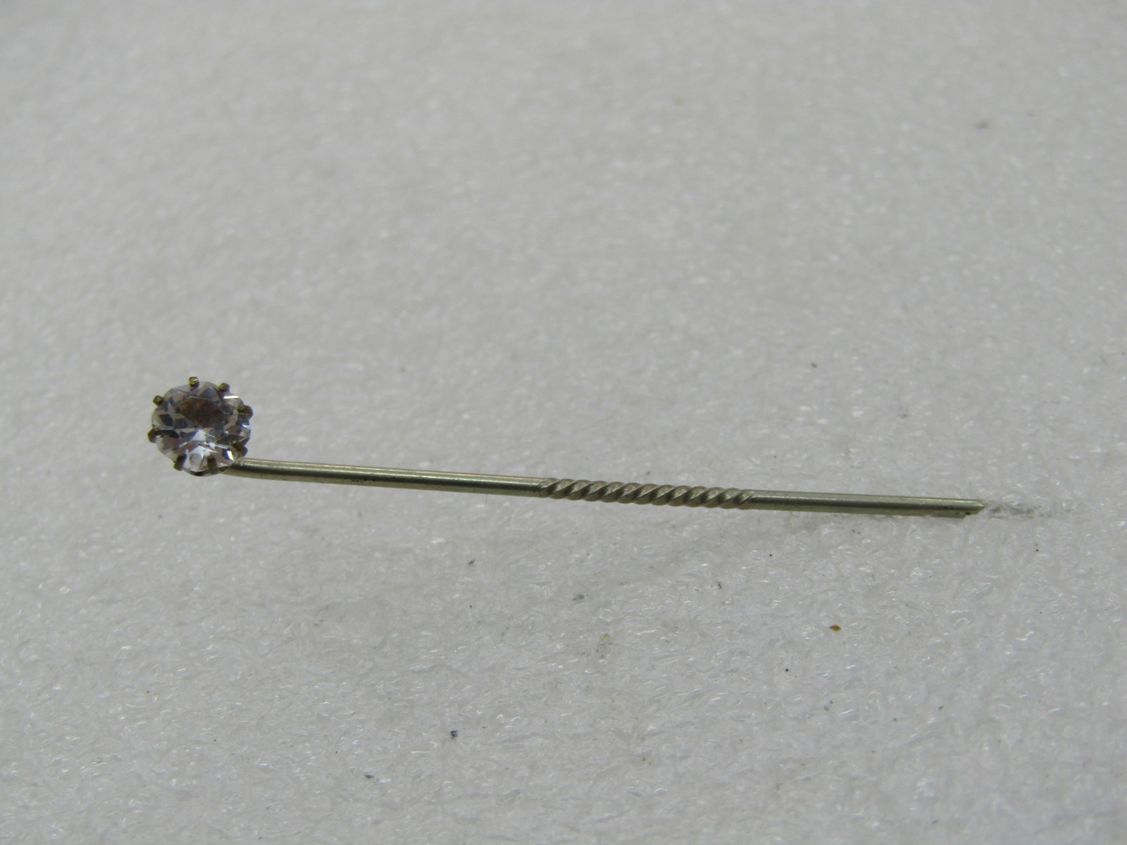 Vintage Gold Plated Paste Stick Pin, 1920's-1930's, 2", Unisex. - 4