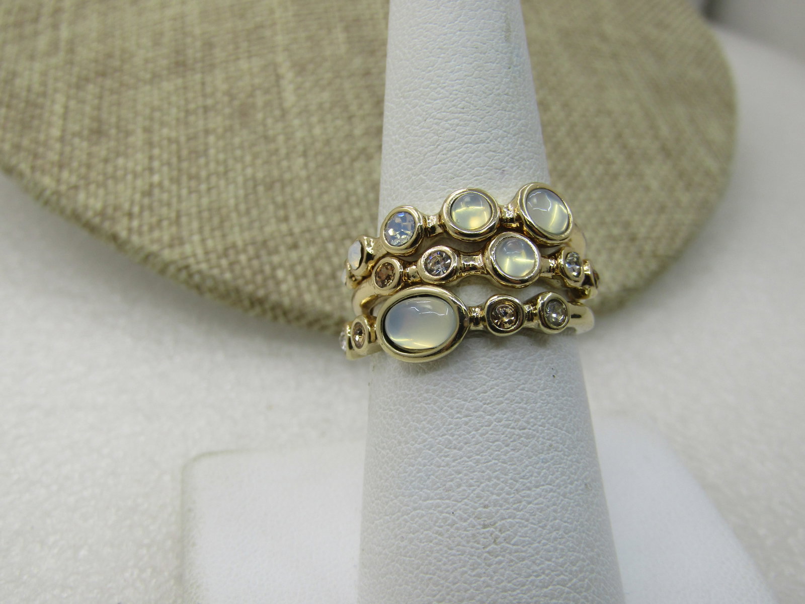 Avon Opalescent Stacking Ring Set Sz 6, In Original Box, New - 4
