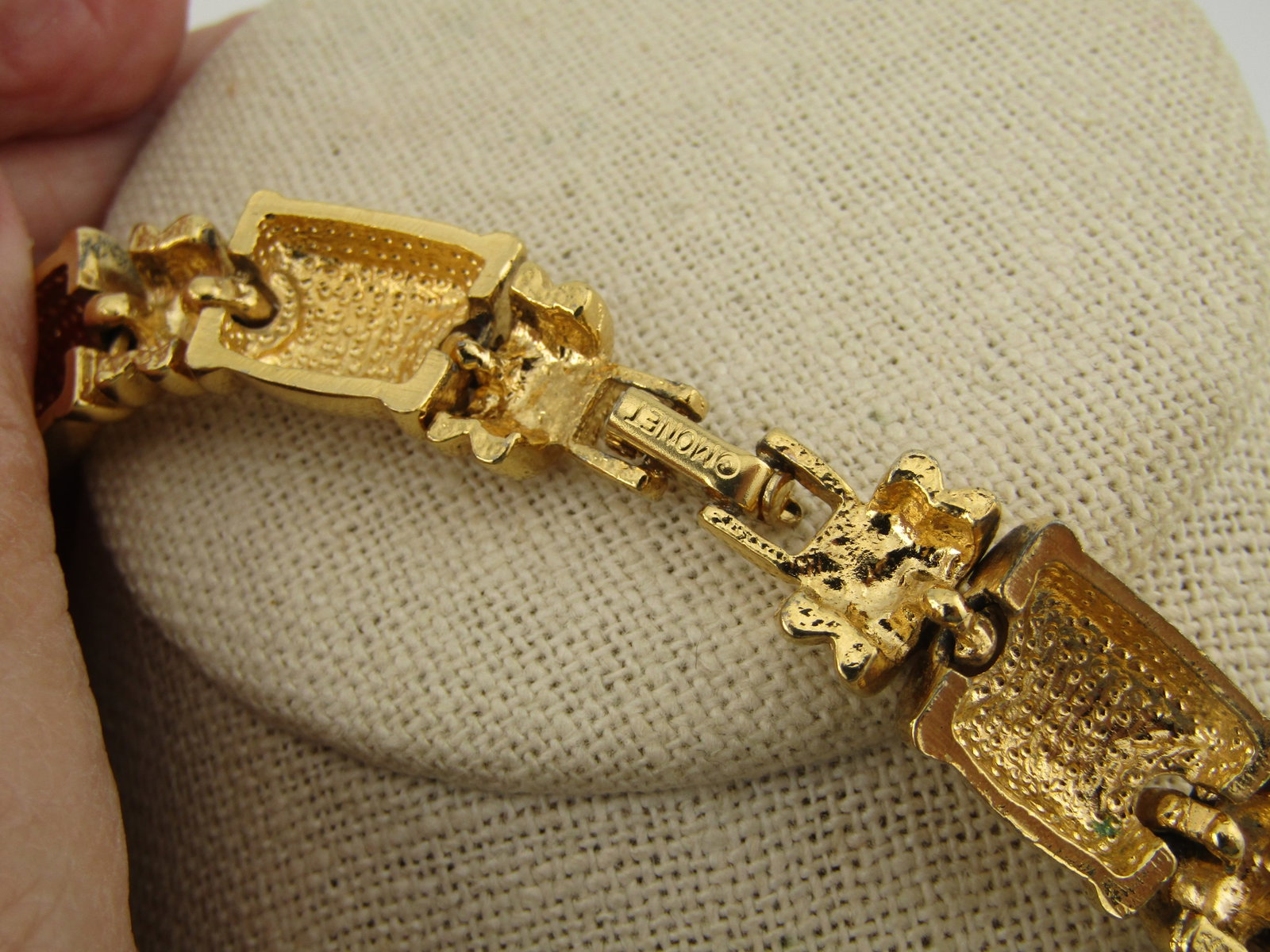 Vintage Wide Link Monet Necklace, 16", Wreath Style, 1970's-1980's - 4
