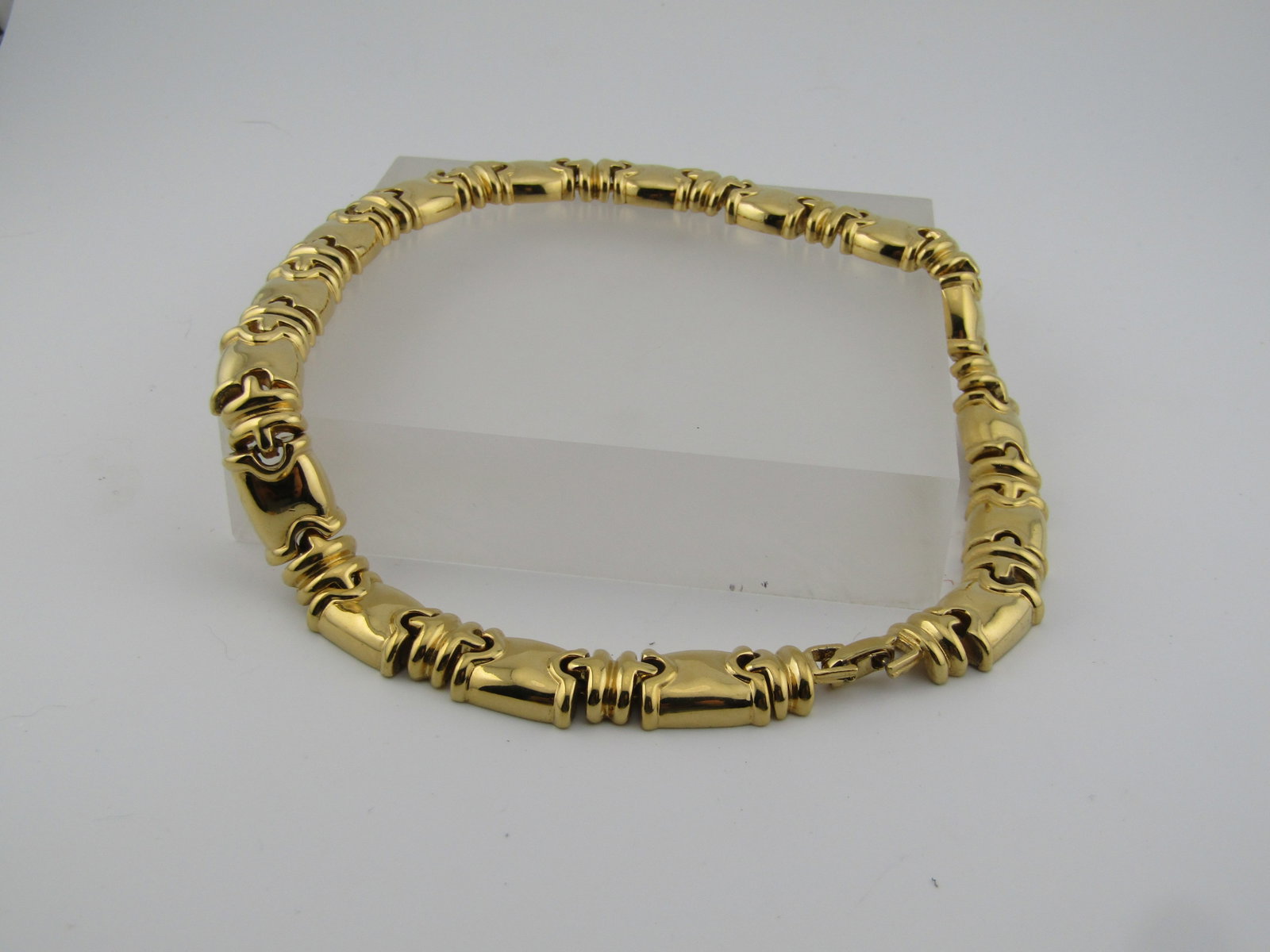 Vintage Wide Link Monet Necklace, 16", Wreath Style, 1970's-1980's - 6