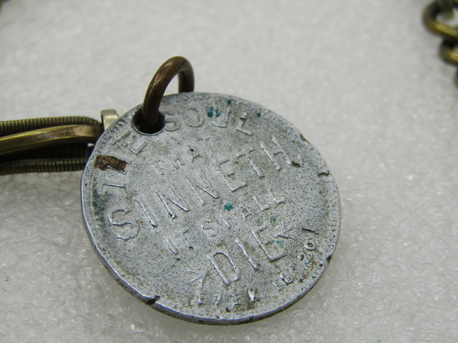 Vintage Early 1900's Heavy Watch Chain with Newer Fob - 5