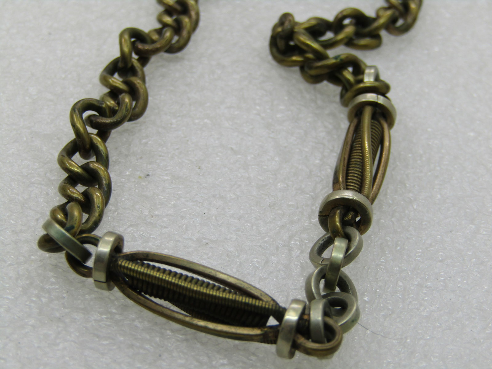 Vintage Early 1900's Heavy Watch Chain with Newer Fob - 7