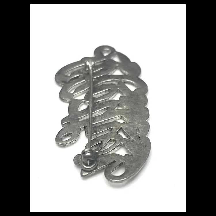 Vintage Mother Brooch in Sterling Silver with Marcasite - 6