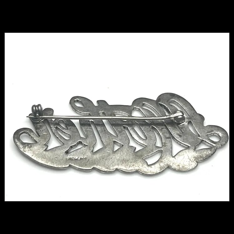 Vintage Mother Brooch in Sterling Silver with Marcasite - 7