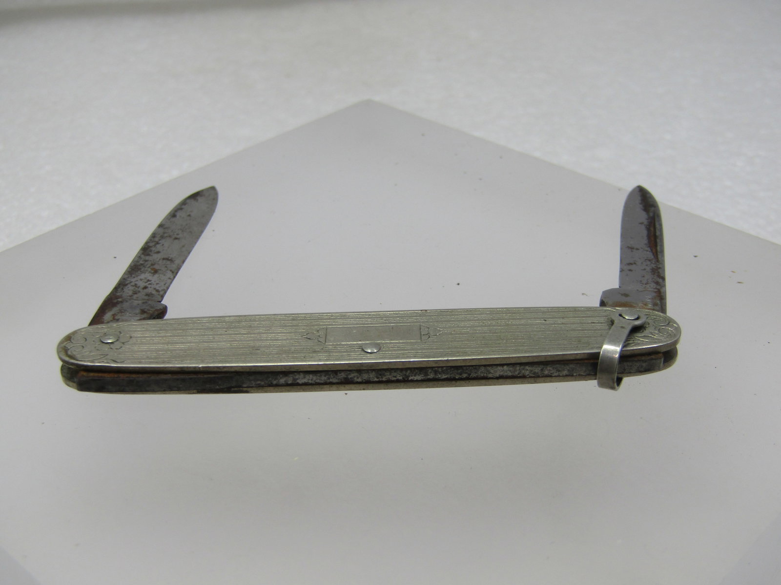 Vintage Engraveable Pocket Knife, 2 Blades, Signed Kent NYC, 1930's-1940's (1 of 6)