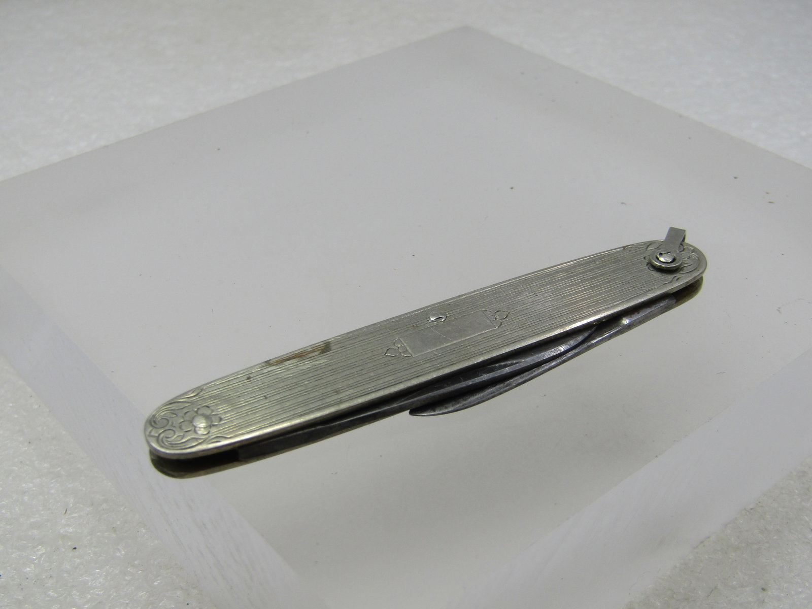 Vintage Engraveable Pocket Knife, 2 Blades, Signed Kent NYC, 1930's-1940's - 5