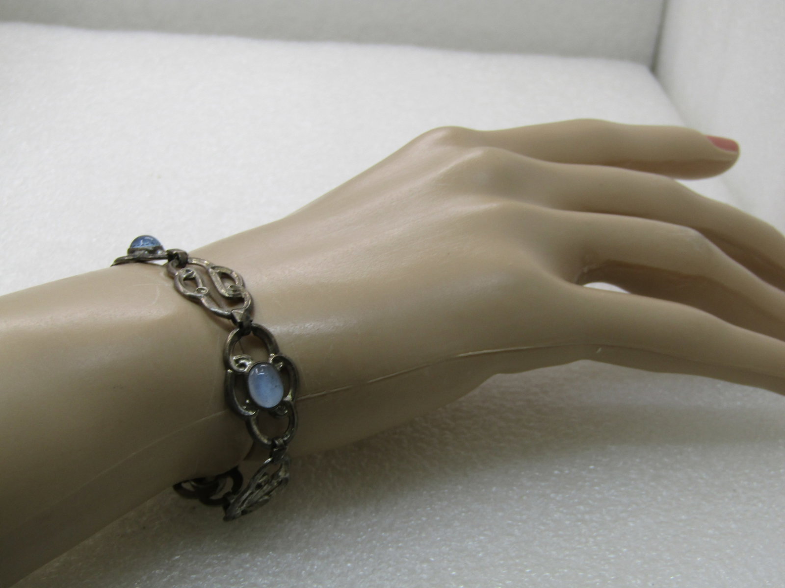 Vintage Sterling Decade Rosary Bracelet, 1950's-1960's, 7.75" - 2