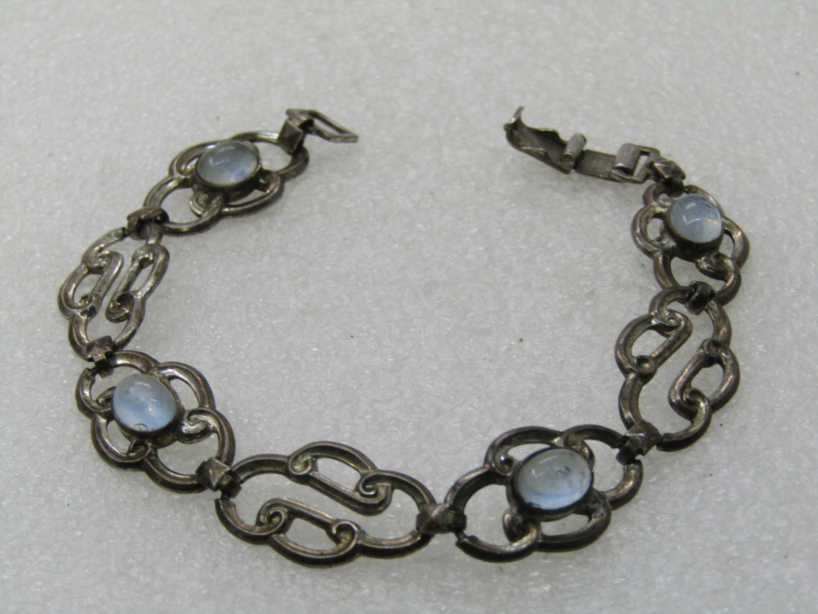 Vintage Sterling Decade Rosary Bracelet, 1950's-1960's, 7.75" - 5