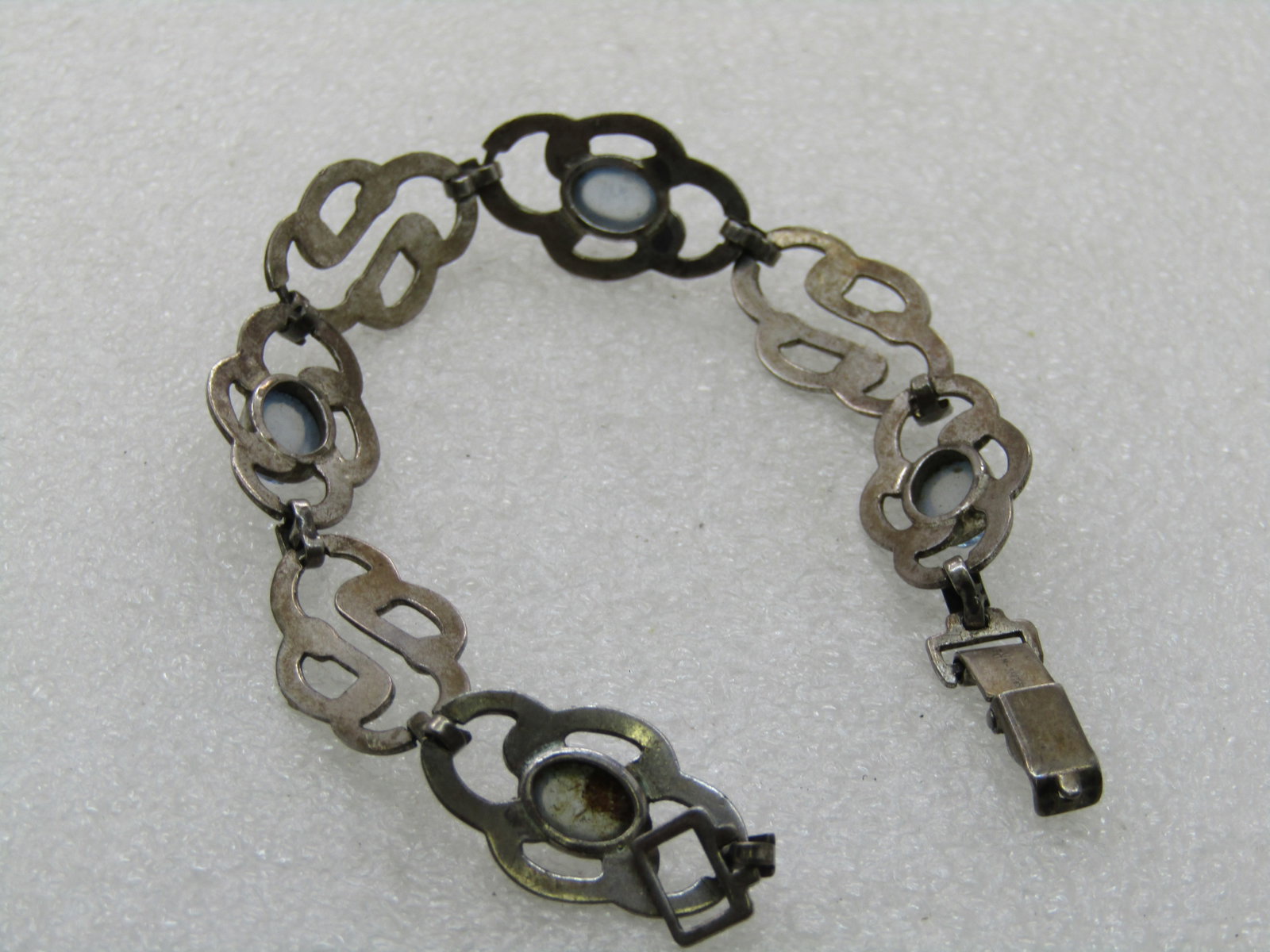 Vintage Sterling Decade Rosary Bracelet, 1950's-1960's, 7.75" - 6