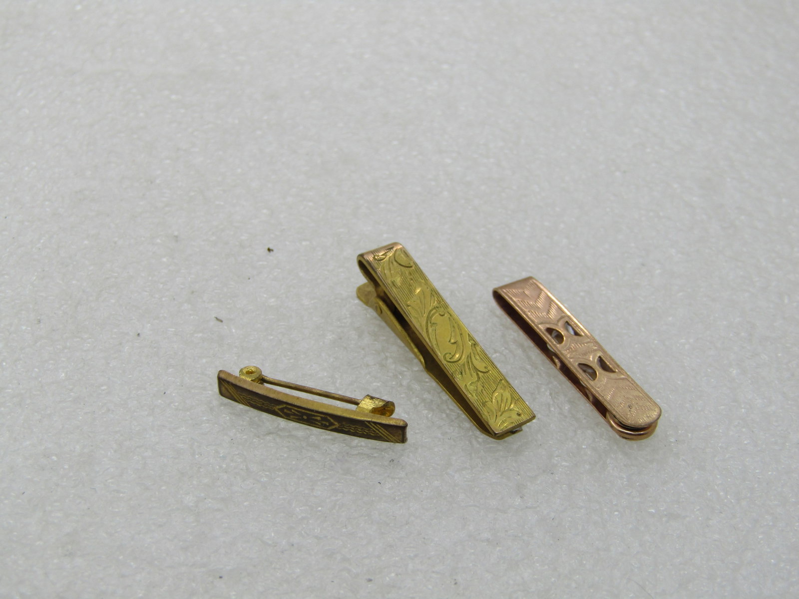 Vintage Lingerie Clips, Gold Tone & Rose Tone, 1920's-1940's - 3