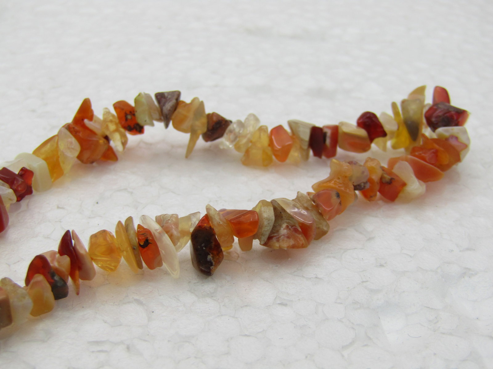 Vintage Southwestern Agate, Coral, Jasper Nugget Necklace, Sterling Clasp, 16" - 5