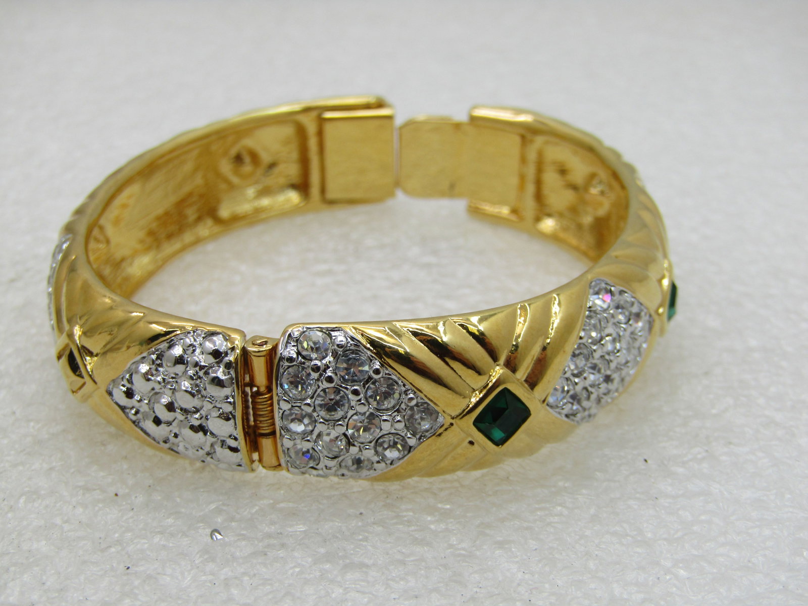 Nolan Miller Rhinestone Hinged Bracelet, 7.25", 5/8" - 2