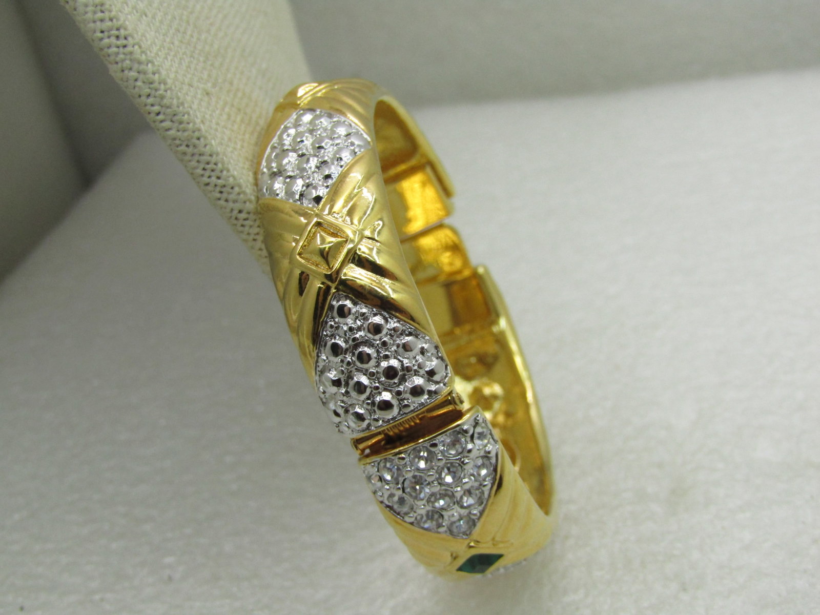 Nolan Miller Rhinestone Hinged Bracelet, 7.25", 5/8" - 4