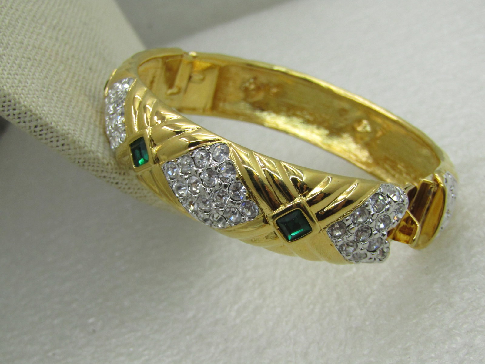 Nolan Miller Rhinestone Hinged Bracelet, 7.25", 5/8" - 5