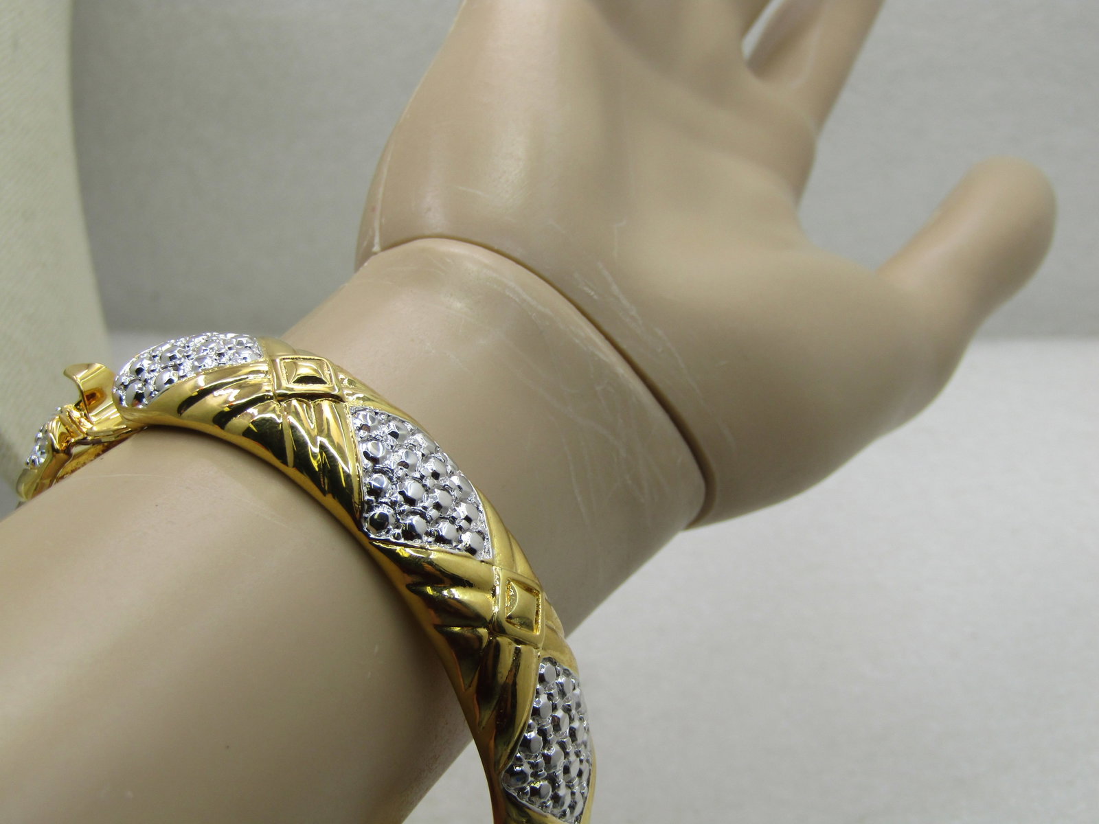 Nolan Miller Rhinestone Hinged Bracelet, 7.25", 5/8" - 7