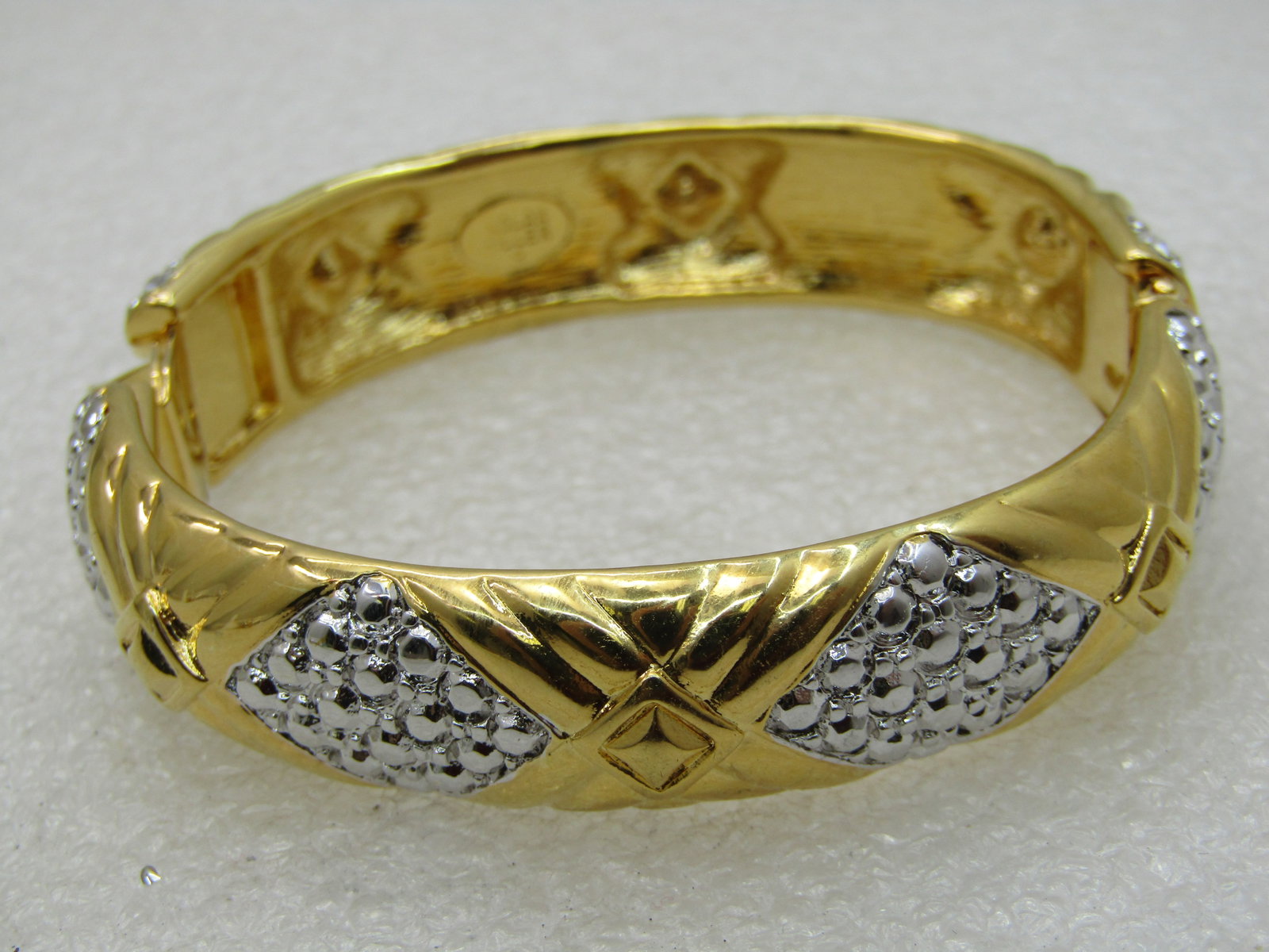 Nolan Miller Rhinestone Hinged Bracelet, 7.25", 5/8" - 8
