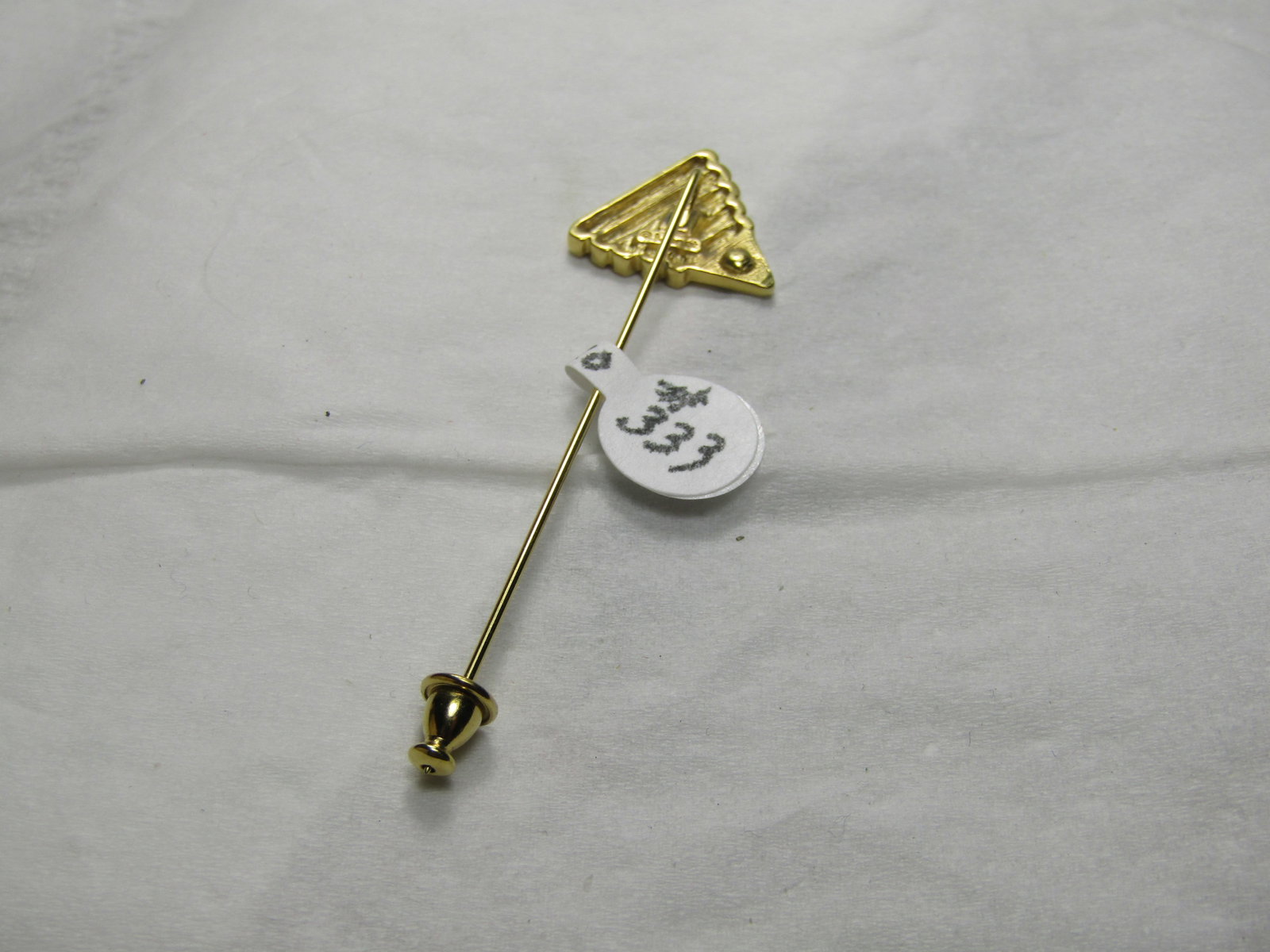 Vintage Monet Rhinestone Ridged Stick Pin, 1970's-1980's, 2.75" (1 of 5)