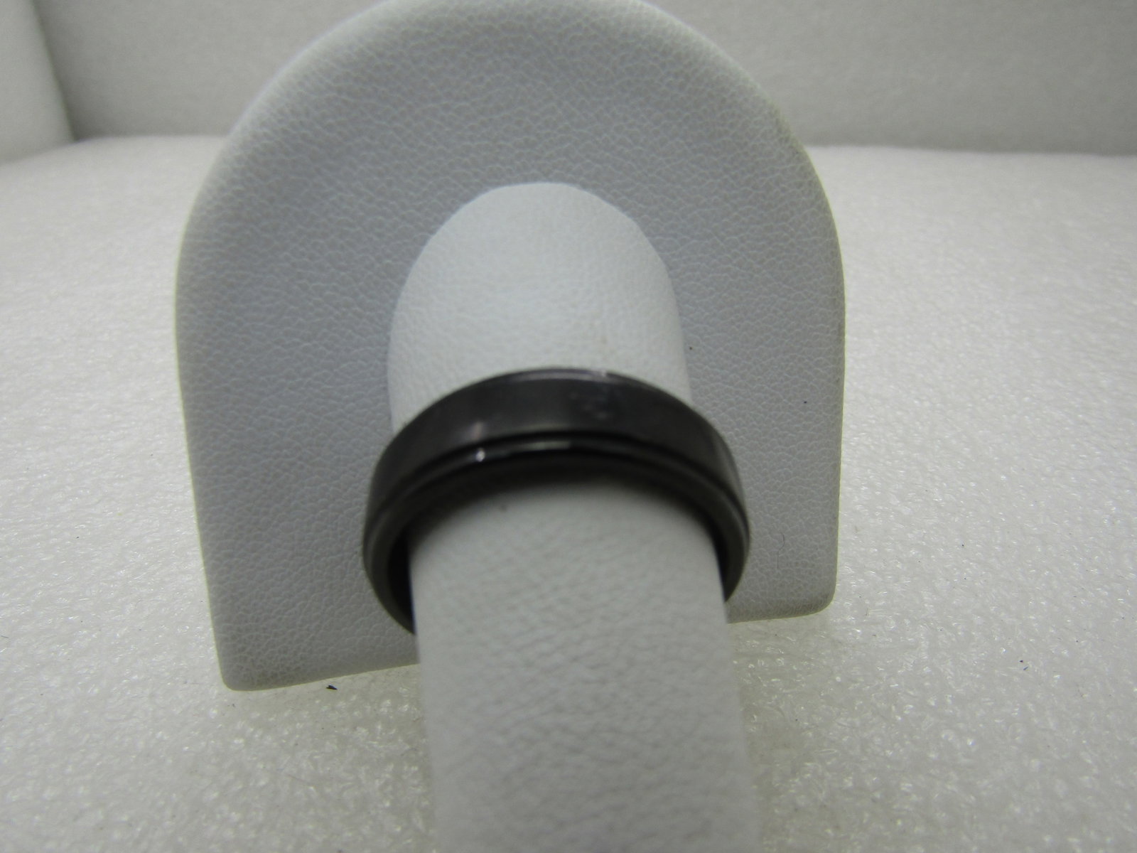 Steelx Men's Black Steel Ring, Sz. 10.5, 6.5mm wide, tiered edges. - 3