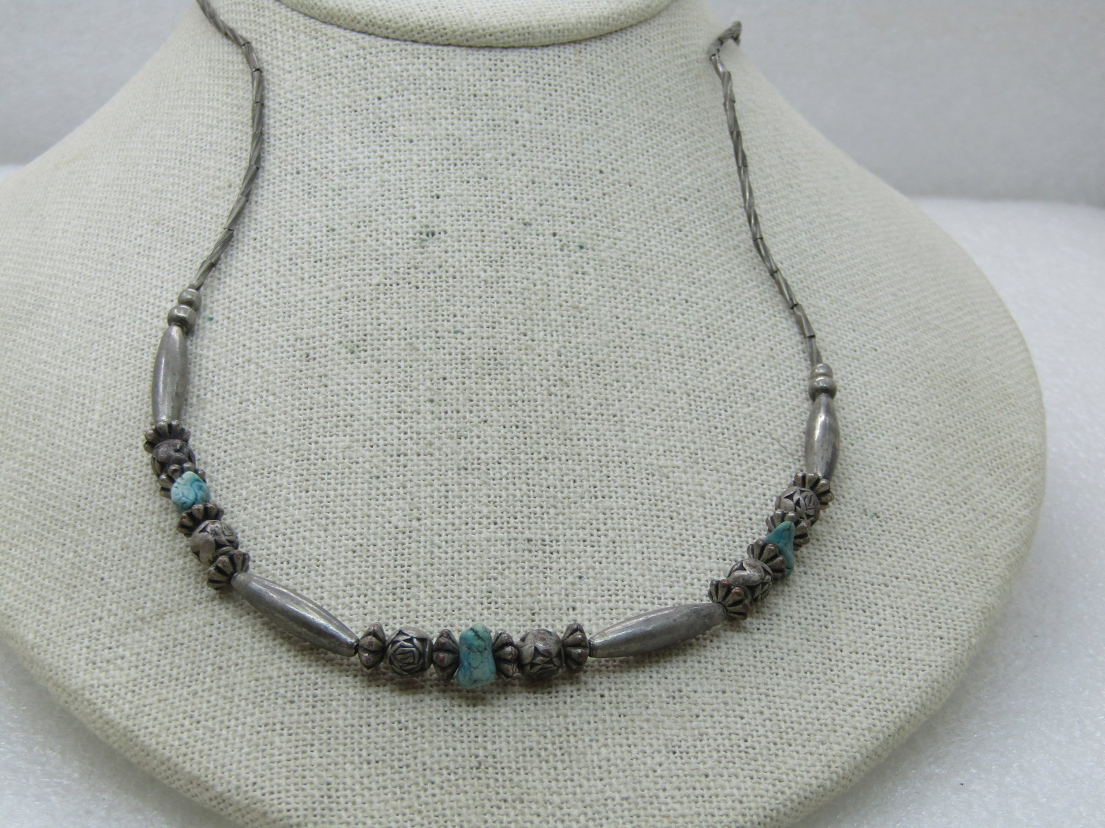 Vintage Southestern Turquoise & Beaded Necklace, 20" - 3