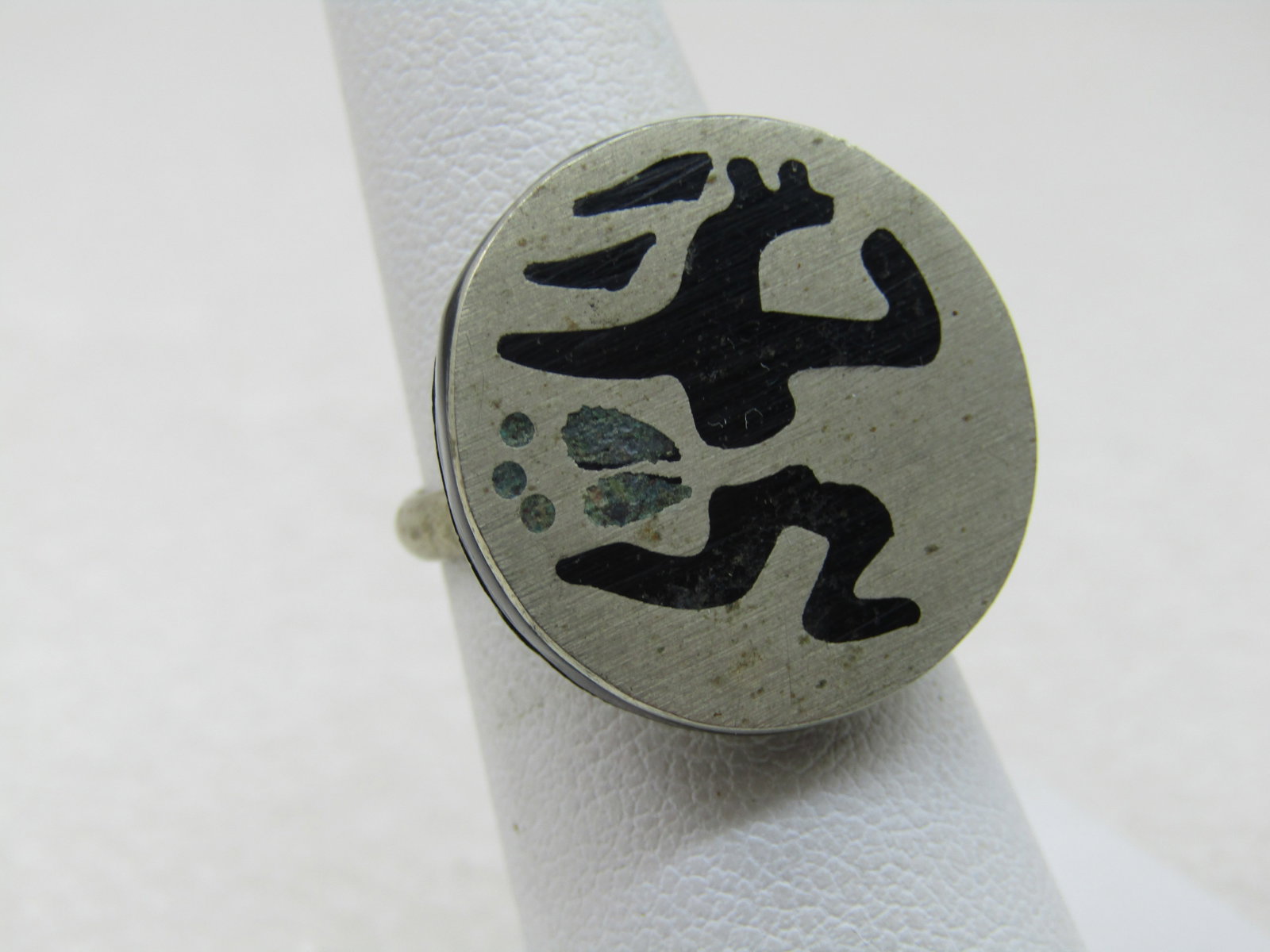 Vintage Southwestern/Mexican Running Man Ring, Sz. 8.5, Round - 2