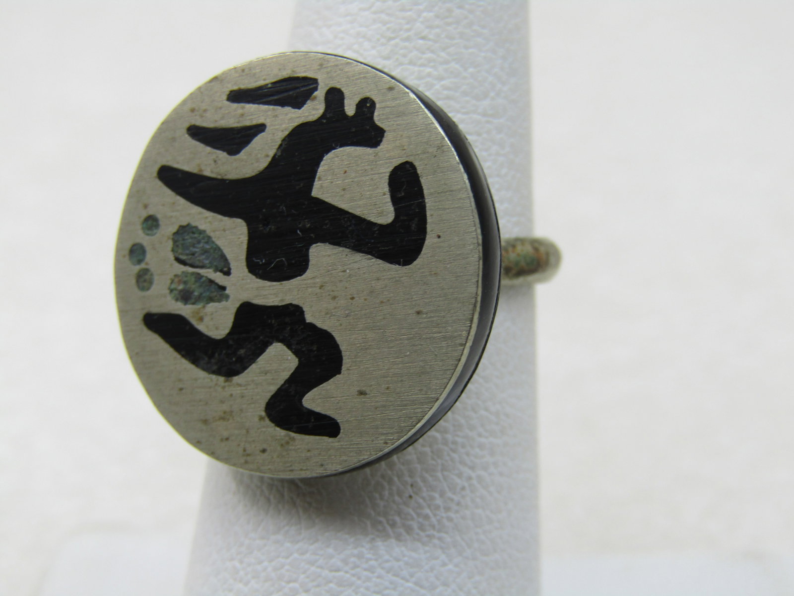 Vintage Southwestern/Mexican Running Man Ring, Sz. 8.5, Round - 3
