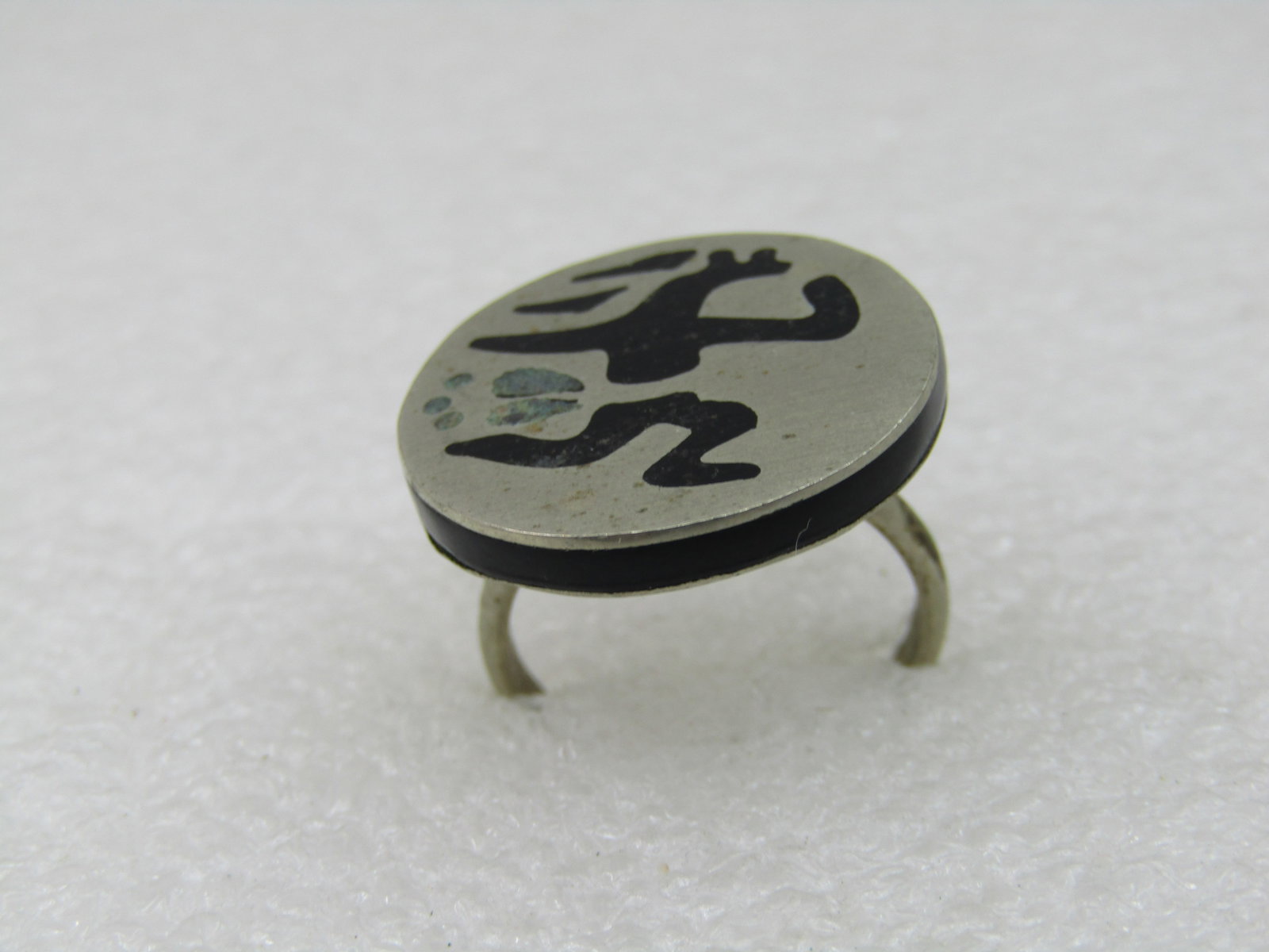 Vintage Southwestern/Mexican Running Man Ring, Sz. 8.5, Round - 4