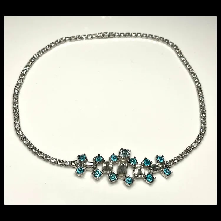 Vintage Rhinestone Statement Necklace - 2