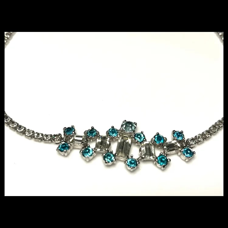 Vintage Rhinestone Statement Necklace - 5