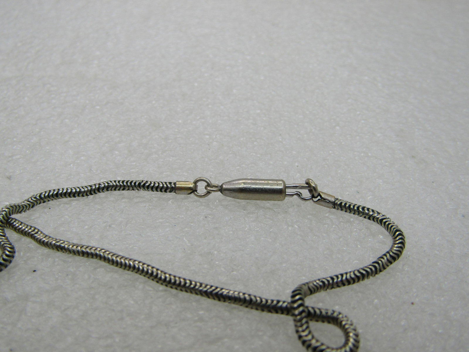 Sterling Silver Southwestern Necklace, 18.5", Simulated Pink Agate - 6