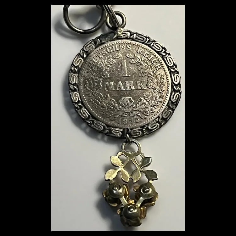 Custom Antique German Ritual Relic Sterling Silver Coin Medalian Necklace/Belt - 4