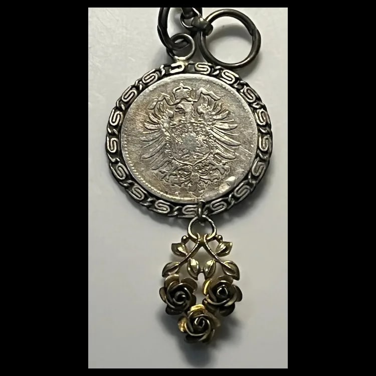 Custom Antique German Ritual Relic Sterling Silver Coin Medalian Necklace/Belt - 5