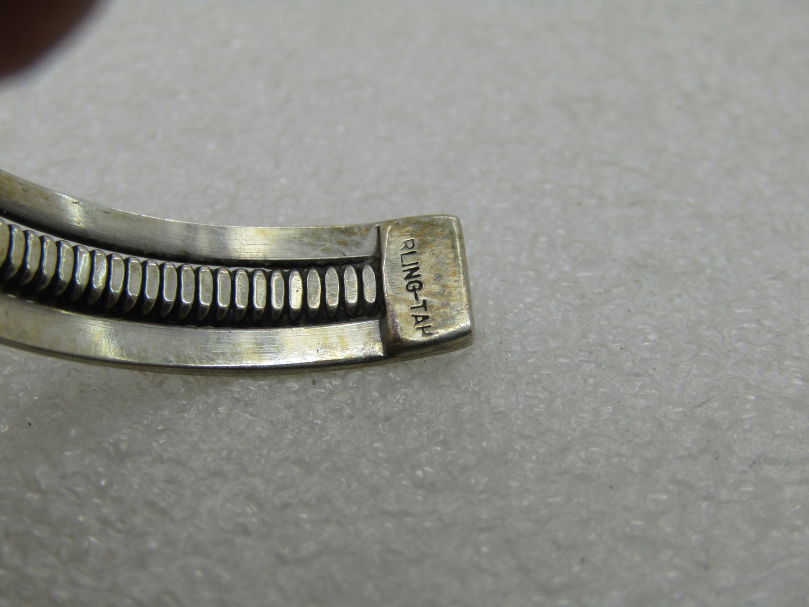 Vintage Sterling Southwestern Cuff Bracelet, three Bands, 6.25 - 6