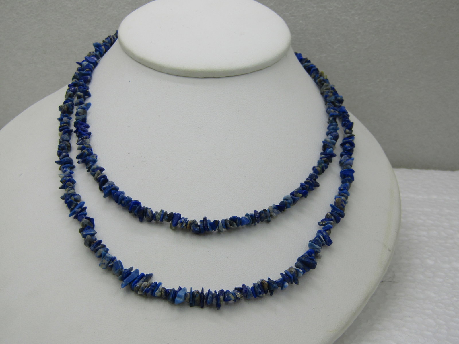 Vintage Southwestern Polished Sodalite Necklace, 32", 5mm Wide, Slipover - 2