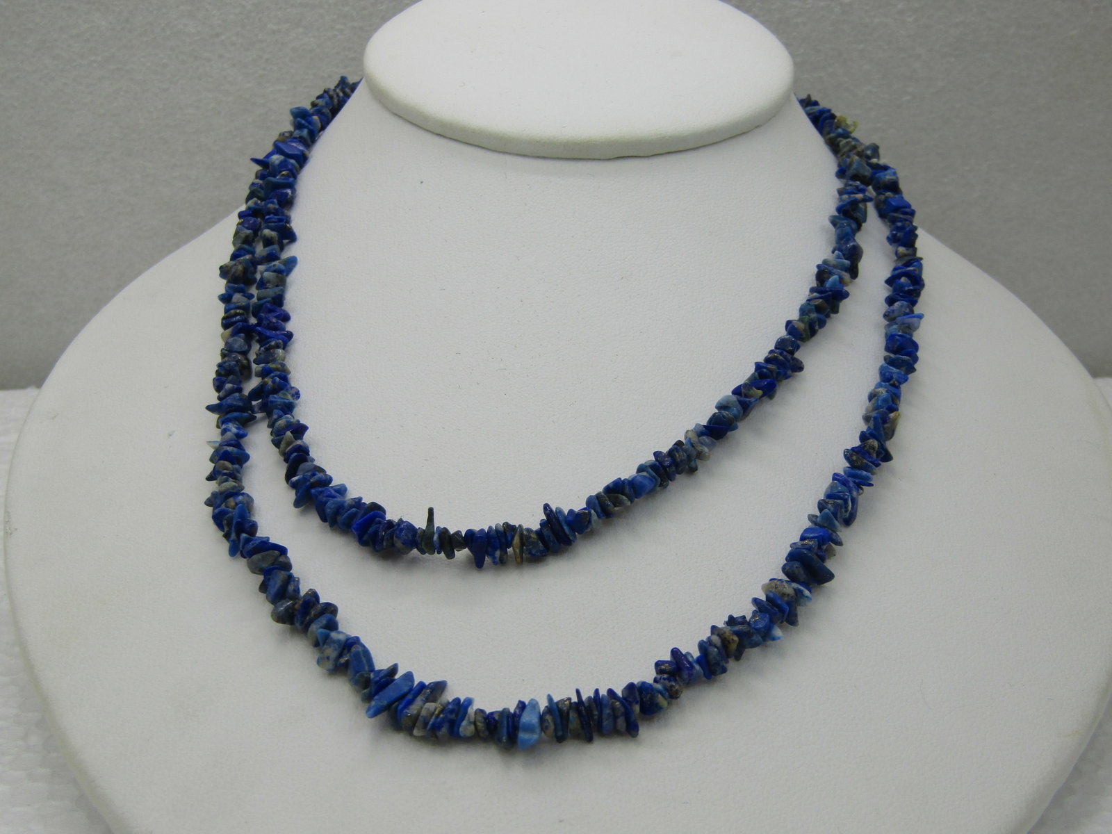 Vintage Southwestern Polished Sodalite Necklace, 32", 5mm Wide, Slipover - 3