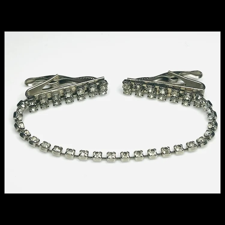 Vintage Art Deco Paste/Rhinestone Collar Clip - 2