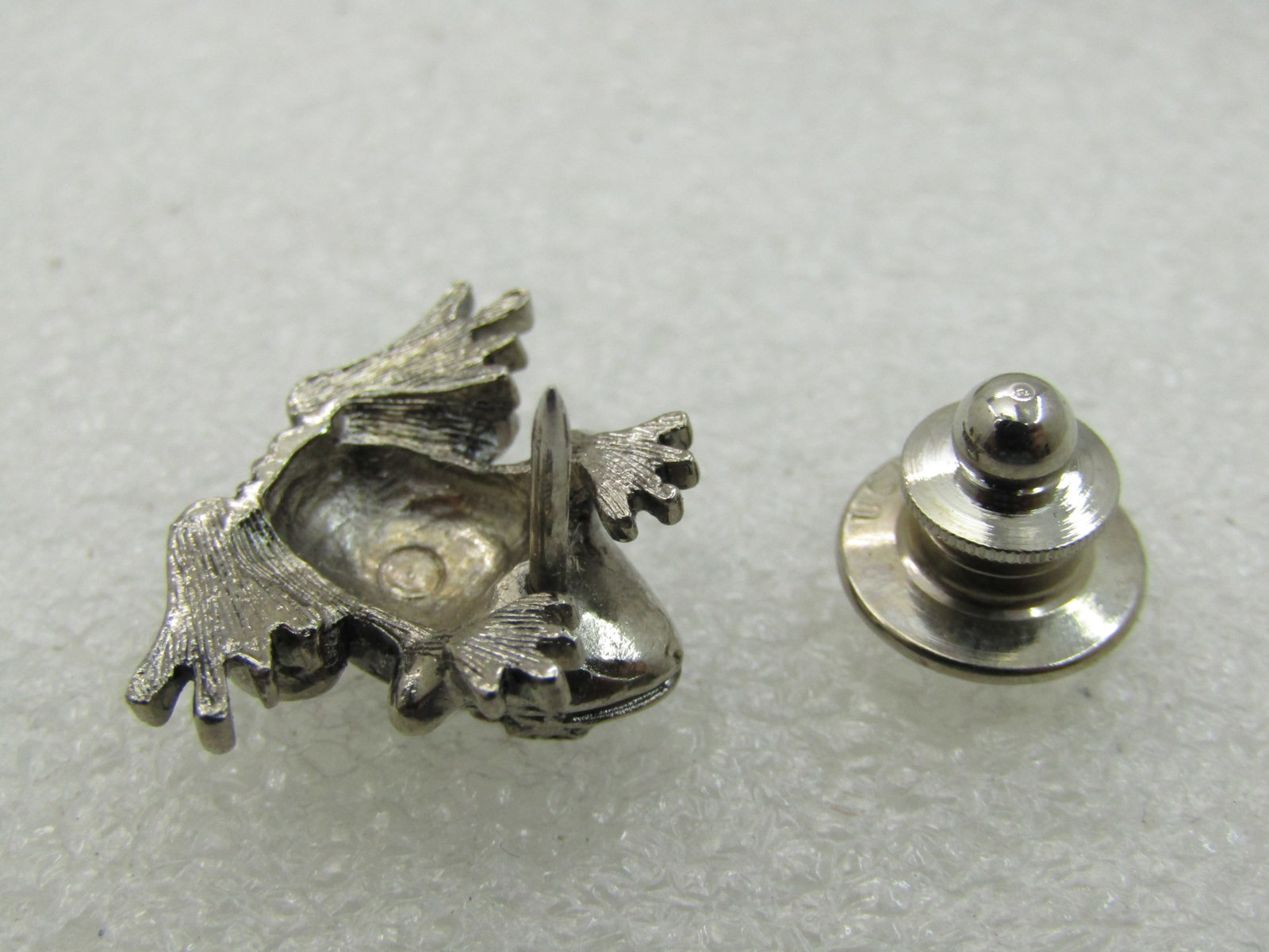 Vintage Avon Faux Marcasite Frog Tack Pin, Silver Tone .75" - 8
