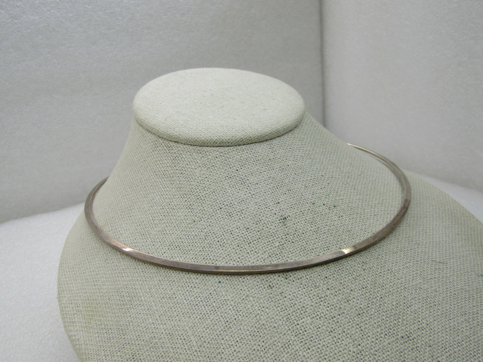 Vintage Sterling Silver Collar Neckace, 16", Mexico, 16.07 Gr - 2