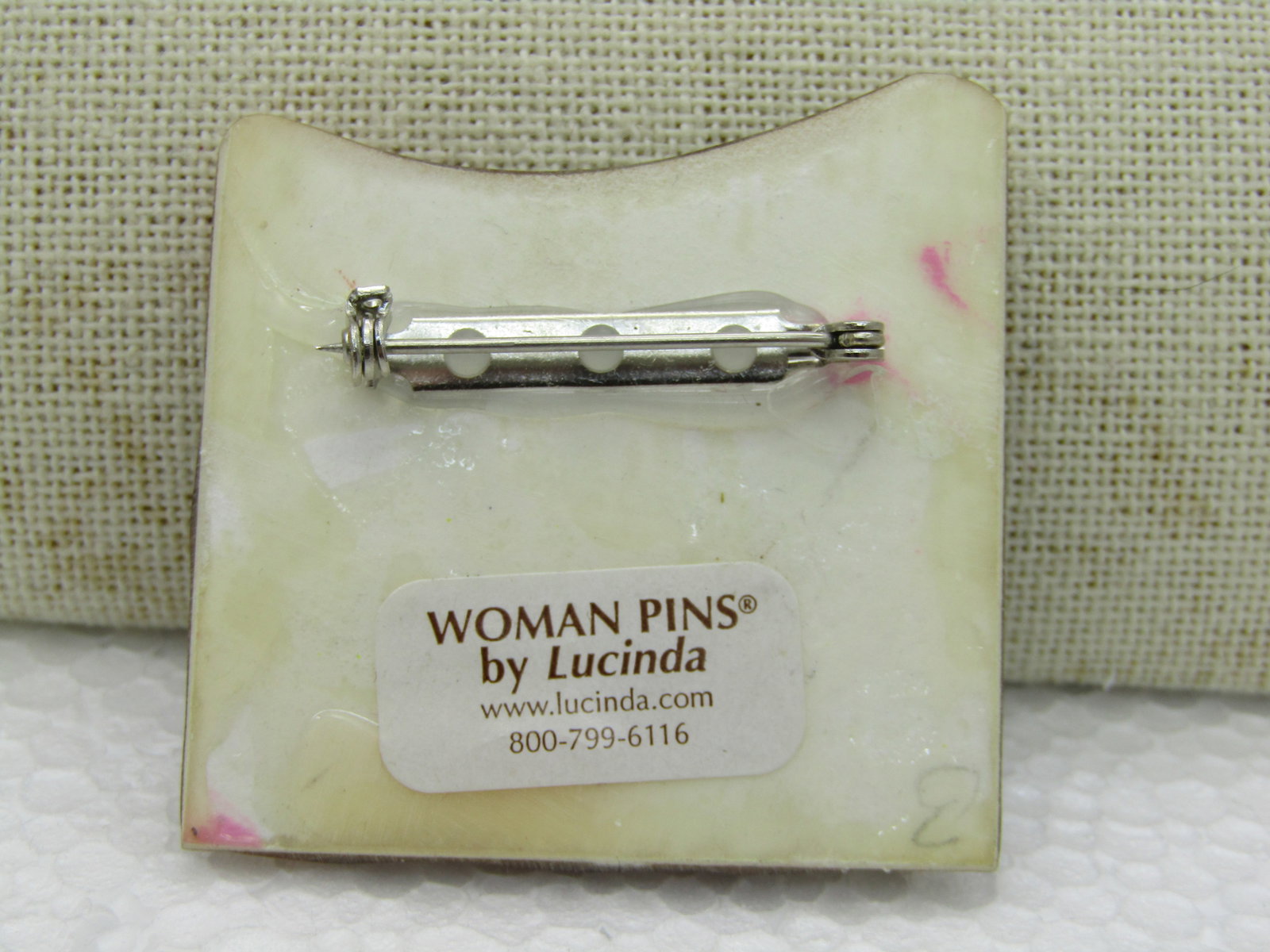 Lucinda's Woman Glittered Enameled Fashion Pin, 2" - 4